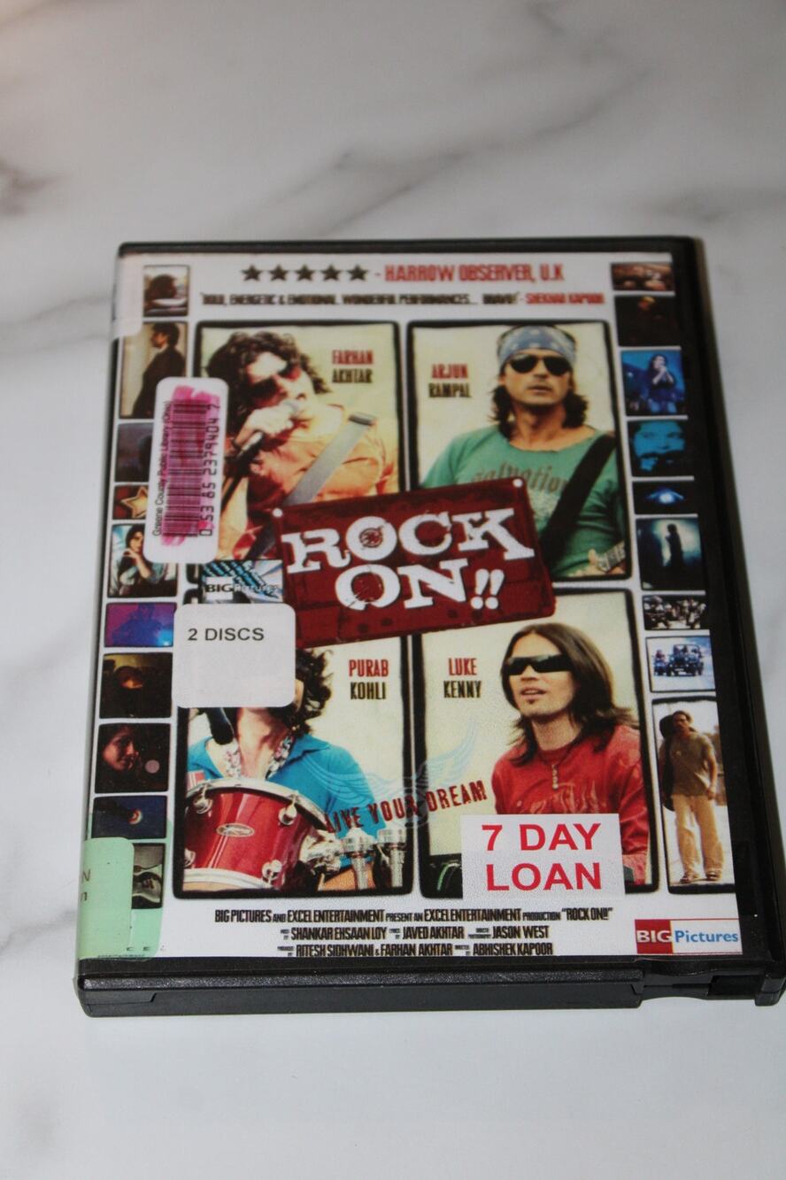 Rock On Bollywood Film with Farhan Akhtar and Arjun Rampal Language: HIndi, DVD